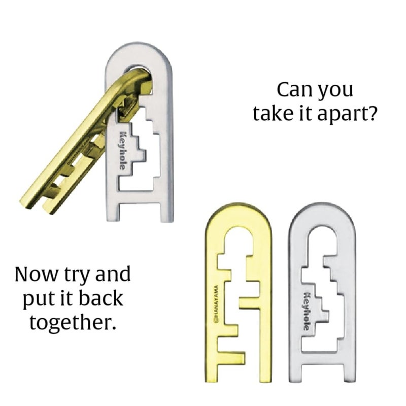 Bepuzzled بي بازلد | لغز المعدن هاناياما على شكل ثقب المفتاح، مصنف من قبل منسا بمستوى 4، للأعمار 12 وما فوق - Image 4